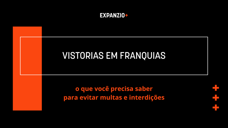 Imagem explicativa sobre vistorias em franquias, com informações essenciais para evitar multas e interdições, destacando dicas importantes.
